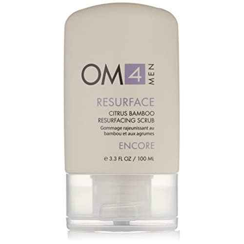 Organic Male OM4 Resurface: Citrus Bamboo Resurfacing Scrub - Mens Gentle Exfoliator Renews Hydrates Skin