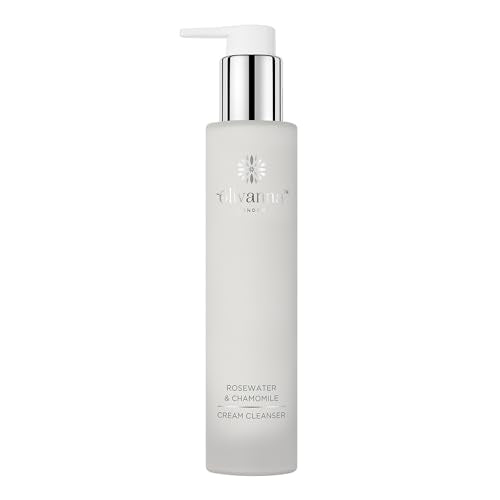 Rosewater and Chamomile Cream Cleanser - Omega Rich Face Wash - Gentle and Hydrating without Stripping Essential Oils - 3.3 oz