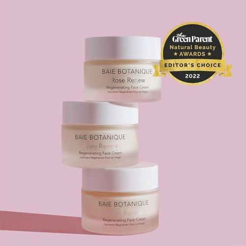 Baie Botanique Organic Face Cream & Natural Face Moisturiser ? Anti-Ageing Cream for Women & Men with Rose Water, Rosehip, Vitamin C, E, Hyaluronic Acid & Botanical Collagen ? Facial Moisturiser 50ml