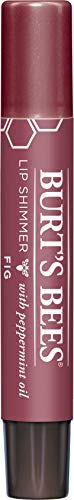 Burt's Bees Shimmer Lip Tint Stocking Stuffers Set, Tinted Lip Balm Stick, Moisturizing for All Day Hydration with Natural Glowy Pigmented Finish & Buildable Color, Rhubarb (4-Pack)