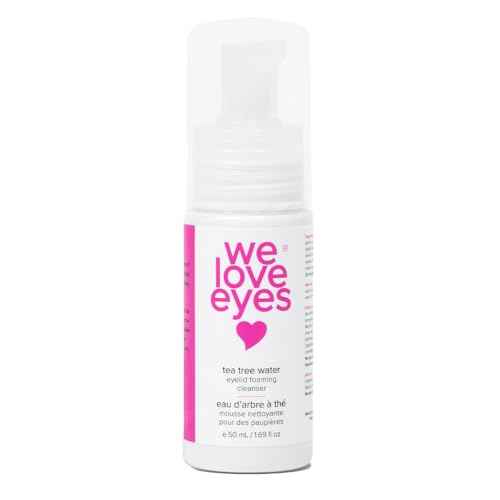 We Love Eyes - 100% Oil Free Tea Tree Water Eyelid Foaming Cleanser - For Eyelash Extension Home Care, Extend Lash Retention, Non-Irritating Formula