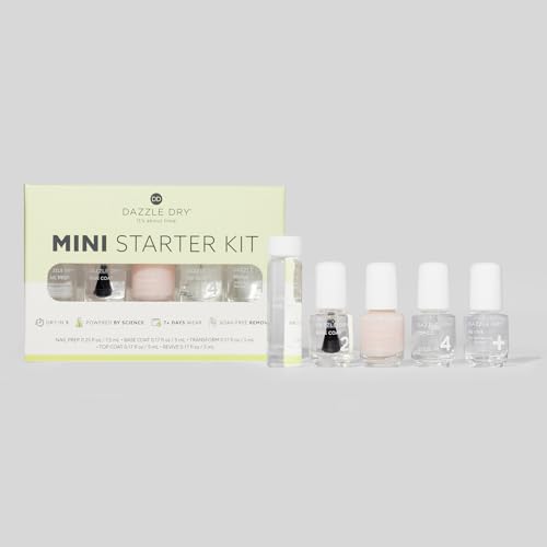 Dazzle Dry System Complete Starter Mini Kit - Quick Dry Nail Care Set