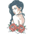 Loftus International Tinsley Transfers Rose Pinup Biker Temporary Tattoo FX Novelty Item