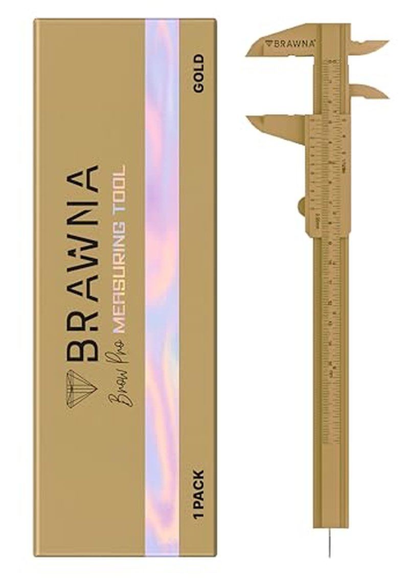 BRAWNA Double Scale Eyebrow Measuring Ruler for Microblading