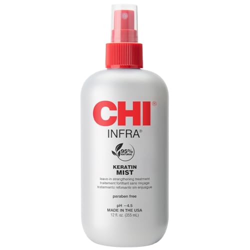 CHI Straight Guard Smoothing Styling Cream, 8.5 FL Oz & Keratin Mist,12 Fl Oz