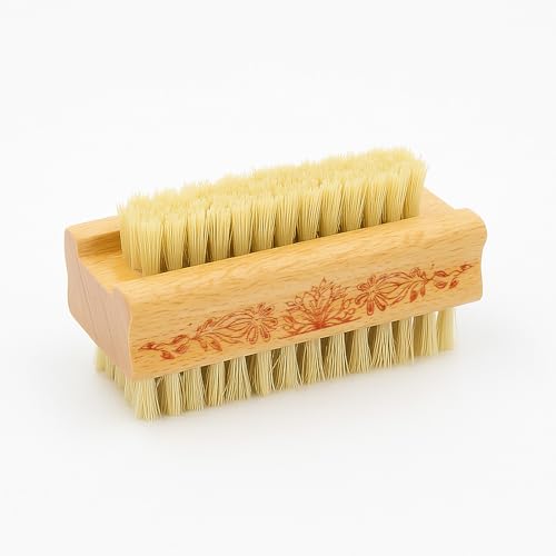 Wooden Fingernail Brush with Natural Sisal - Flower Variation Menesia