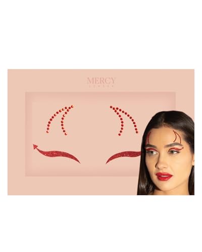 Red Devil Face Jewels Halloween Costume Headpiece