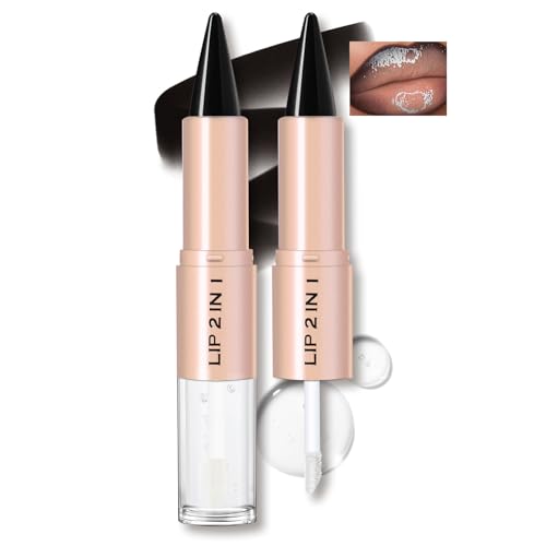 HOSAILY 2-in-1 Lip Liner & Gloss Duo - Gothic Ice