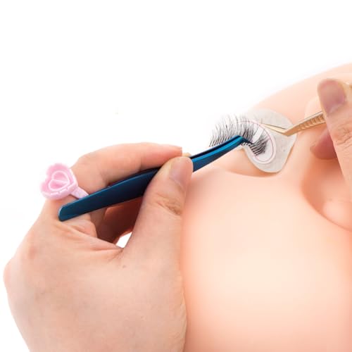 300PCS Heart Shape Eyelash Extension Rings, Lash Glue Cup for Volume Lashes Fan, Eyelash Extension Lash Rings