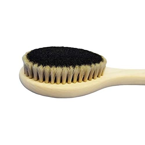 IPPINKA Japanese Body Brush for Dry Brushing, Exfoliation, Medium Handle