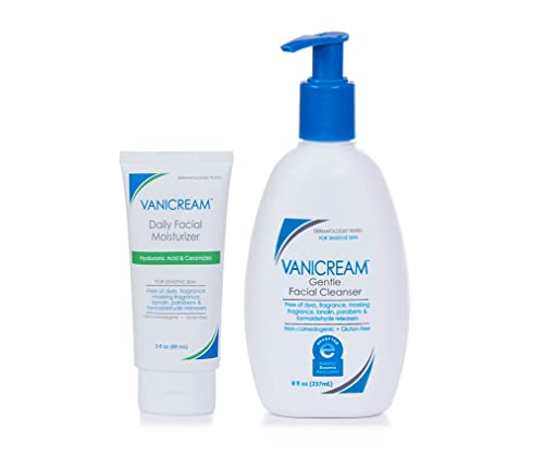 Vanicream 2-Piece Skincare Set: Facial Moisturizer & Gentle Cleanser with Pump