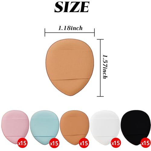 75PCS Finger Powder Puff Mini Makeup Sponge Soft Beauty Makeup Blender Puff for Foundation, Face Powder, Under Eye Setting, Concealer, Repair Cream, Cosmetic Tool
