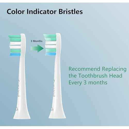 Toothbrush Replacement Heads Compatible with Philips Sonicare Replacement Heads, Electric Brush Head for 4100 5100 6100 9023 W Optimal Plaque Control 10 Pack