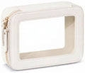 Prite Clear Makeup Bag - Waterproof Vegan Leather Organizer