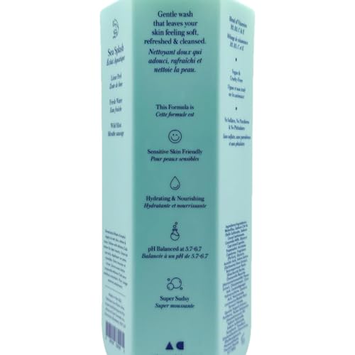 Athena Club Sea Splash Body Wash, Gentle Hydrating Formula, pH Balanced, Sensitive Skin Friendly, 17 fl. oz.