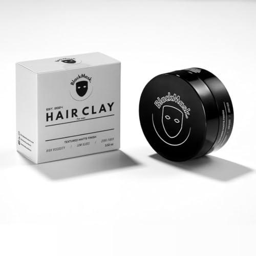 BlackMask Hair Clay for Men - Matte Finish Strong Hold