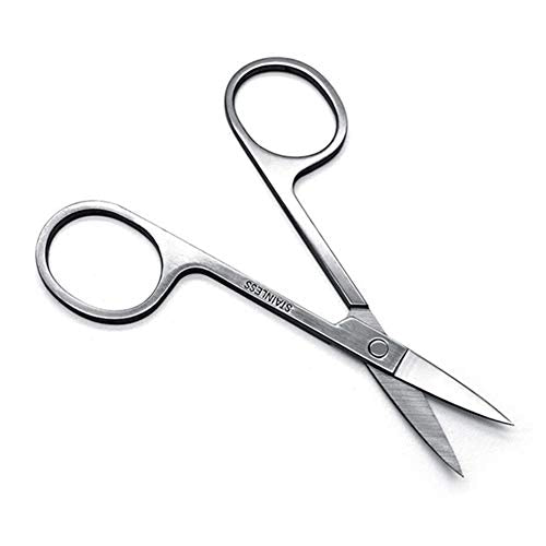 All Purpose Curved Eyebrow Scissors - Mini Grooming, Nail, Lash & Facial Trimming