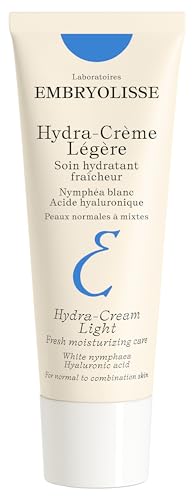 Embryolisse Hydra-Cream Light Moisturizer, Refreshing Gel Cream with Hyaluronic Acid & White Water Lily Extract, for Normal to Combination Skin, 1.35 Fl Oz