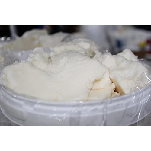3CAYG 5lb Pail White Refined Shea Butter Deoderized Skin and Hair Body Butter Use for Soapmaking and Whipped Body Butter