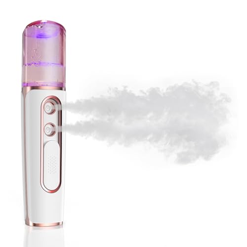 Nano Facial Mister with Dual Nozzle, USB Rechargeable, Cool Mist