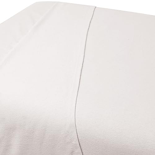 ForPro Premium Flannel Flat Massage Sheet, White