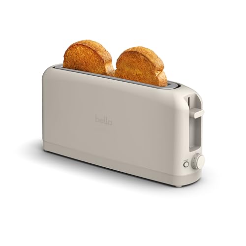 BELLA 2-Slice Slim Toaster, 10" Long Slot, 6 Settings