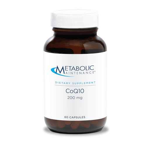 Metabolic Maintenance CoQ10 Capsules - 200mg Coenzyme Q10 with Vitamin C - Antioxidant, Immune, Energy + Cardiovascular Support (60 Capsules)