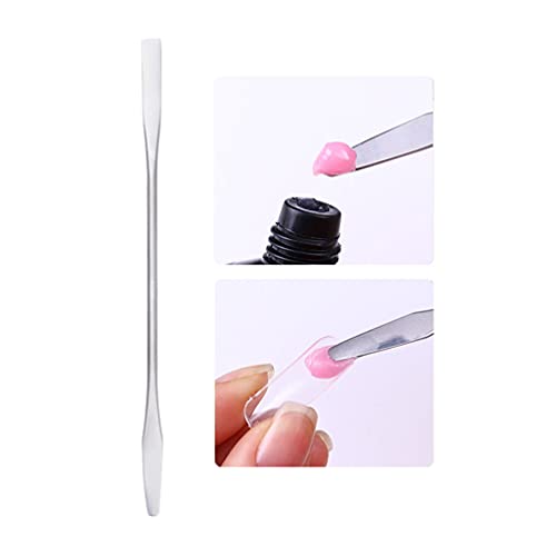 Stainless Steel Makeup Spatula Set - 6 Pc Double-Head Mixer