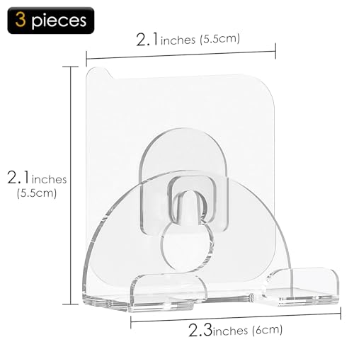 Linkidea 3 Pack Bathroom Razor Holder, Suction Cup & Adhesive Wall Mount Shaver Organizer, Compatible with Fusion 5, ProGlide Shield, Vector 3, Sensor 3