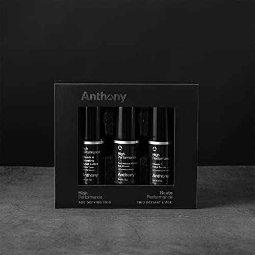 Anthony High-Performance Trio Kit ? Eye Cream (0.5 Fl Oz), Vitamin C Facial Serum (0.5 Fl Oz), and Vitamin A Hydrating Facial Lotion (0.5 Fl Oz) ? Anti-Aging Skincare for All Skin Types