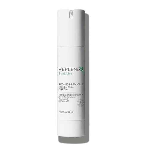 Replenix Redness Reducing Triple AOX Cream, Hydrating Medical-Grade Antioxidant Facial Treatment with Soothing Green Tea for Sensitive Skin (1 fl. oz)