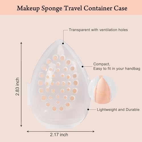 Makeup Sponge Set 7 pcs Latex-Free Blender with Travel Case