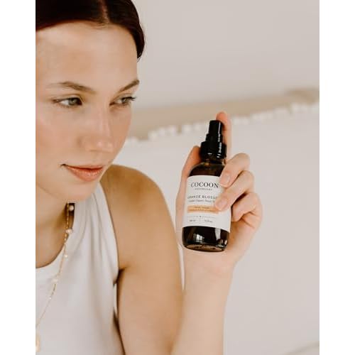 COCOON APOTHECARY Orange Blossom Facial Toner, Ecocert Cosmos Organic, Balance Oil Levels, Oily/Combination Skin, Calm + Cool, Orange Blossom (Neroli) Water, 3.3 fl oz
