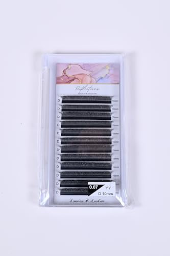 YY Eyelash Extension 0.07D 10mm Premade Fans