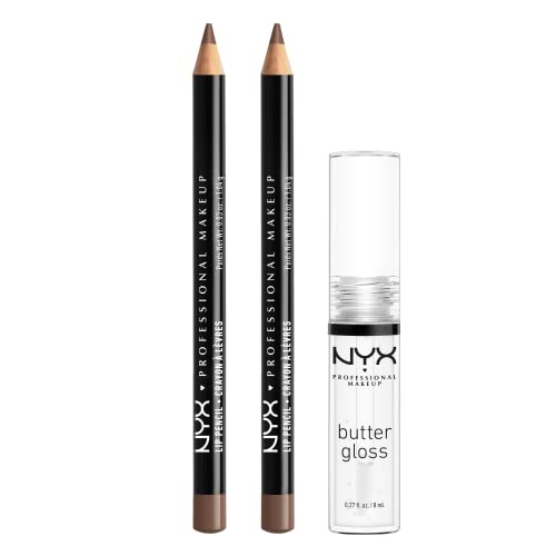 NYX Slim Lip Pencil & Butter Gloss Bundle - 3 Piece Set