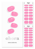 ohora Semi-Cured Gel Nail Strips Pink Tint - Long-Lasting, Salon-Quality, Works with UV/LED Lamps