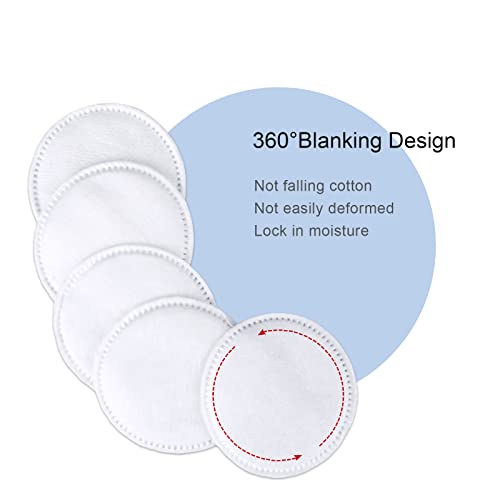 MSQ 500 Count Cotton Rounds Makeup Remover Pads Hypoallergenic Facial Cotton