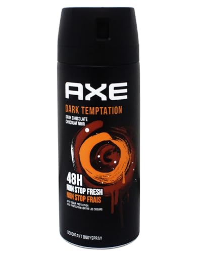 AXE Dark Temptation Body Spray for Men, 48H Odour Protection (4 oz, 2 Pack)