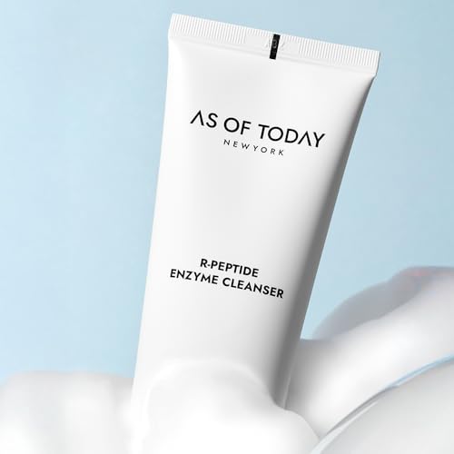 R Peptide Enzyme Cleanser | Dermatologist Tested Gentle Hydrating Face Wash with Peptides, Enzymes & Quillaja Extract | Non-Foaming Cleanser for Sensitive, Dry Skin | Clean Beauty | 3.3 fl oz
