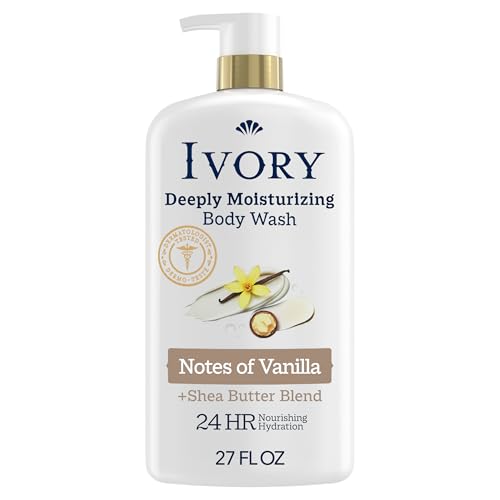 Ivory Moisturizing Body Wash, Shea Butter, Dry Skin Relief, 27 oz