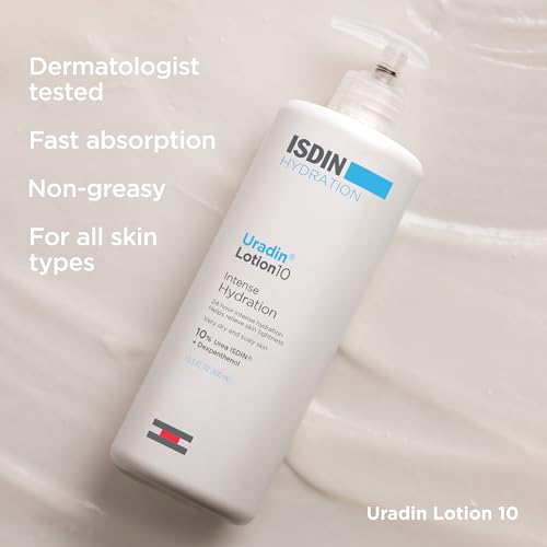 ISDIN Uradin 10% Urea Moisturizing Body Lotion 400ml – Fast-Absorbing for Dry & Very Dry Skin