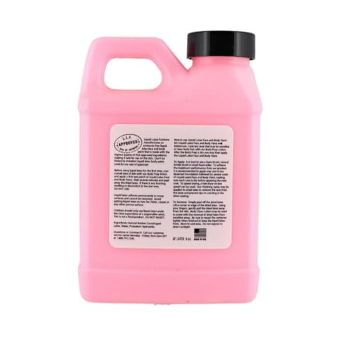 Fluorescent Pink 8 Oz - Liquid Latex Face and Body Paint, Black Light UV Reactive GLOW, Ammonia Free, Pink Panther, Cheshire Cat, Perfect for Halloween, Cosplays, Concerts!