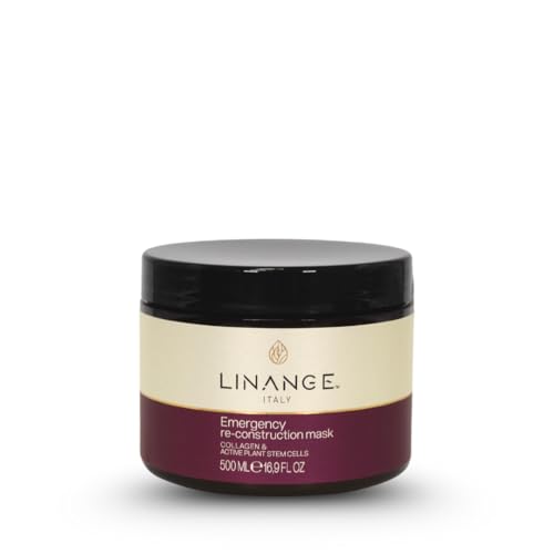 Linange Emergency Reconstruction Shampoo & Mask Set for Damaged Hair, 2 x 16.9 oz