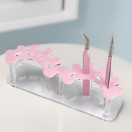 8-Hole Acrylic Tweezers Holder Display Stand - White
