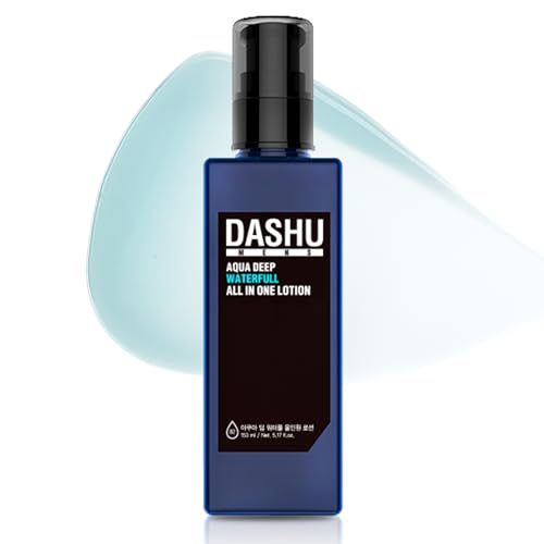 DASHU Aqua Deep Waterfull All-in-One Face Lotion for Men | Hydrating Age-Defying Toner, Essence, Moisturizer & Cream Korean Lotion 5.17 fl oz