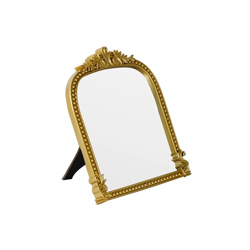 Gold Arched Vanity Mirror 10.6x8.6 Inch Makeup or Wall Décor