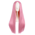 MapofBeauty 28" Light Hot Pink Straight Synthetic Wig