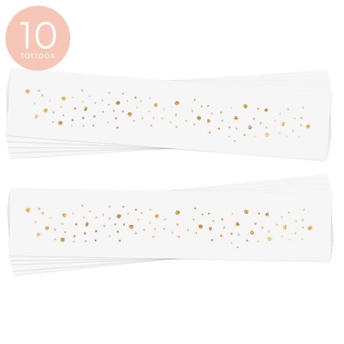SUNKISSED GOLD FRECKLES set of 10 premium festival waterproof temporary metallic jewelry foil face Flash Tattoos, gold freckles, gold tattoo, metallic tattoo, face flash, face shimmer, freckles