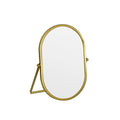 Oval Gold Vanity Mirror with Stand - 5.9 x 8.9 inches
