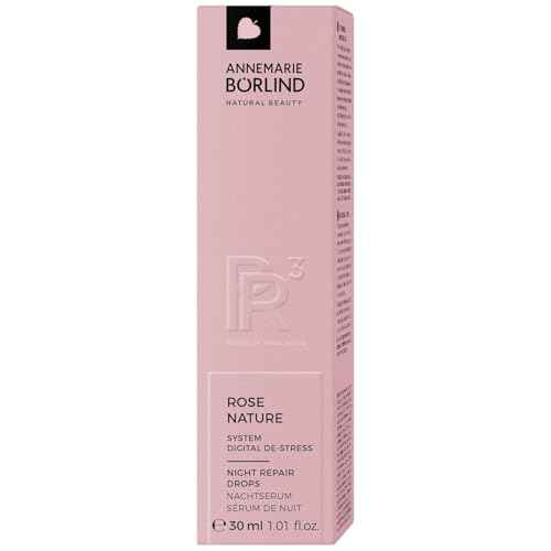 ANNEMARIE B?RLIND ROSE NATURE Night Repair Drops (1.01 Fl Oz) - Maintains the skin's melatonin balance, PR3 rose complex reduces the effects of blue light, vegan